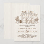 Cafe Bebe Baby Shower Invitation 招待状 (正面/裏面)