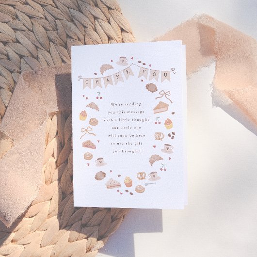 Cafe Bebe Baby Shower Thank You サンキューカード