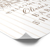 Cafe Bébé Baby Shower  Welcome ポスター (角)