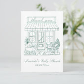 Cafe Bebe Bonjour Baby Shower サンキューカード (スタンド正面)