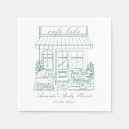 Cafe Bebe Bonjour Baby Shower スタンダードカクテルナプキン