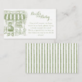 Cafe Bebe Books for Baby | Baby Shower エンクロージャーカード (正面/裏面)
