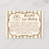 Cafe Bebe Books For Baby Request Baby Shower エンクロージャーカード (正面)