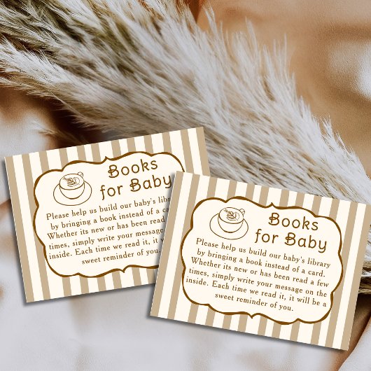 Cafe Bebe Books For Baby Request Baby Shower エンクロージャーカード