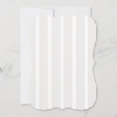 Cafe Bebe Brown Stripe Baby Shower 招待状 (裏面)