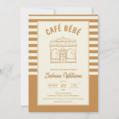 CAFÉ BÉBÉ COFFEE ベビーシャワー招待状 招待状 (正面)