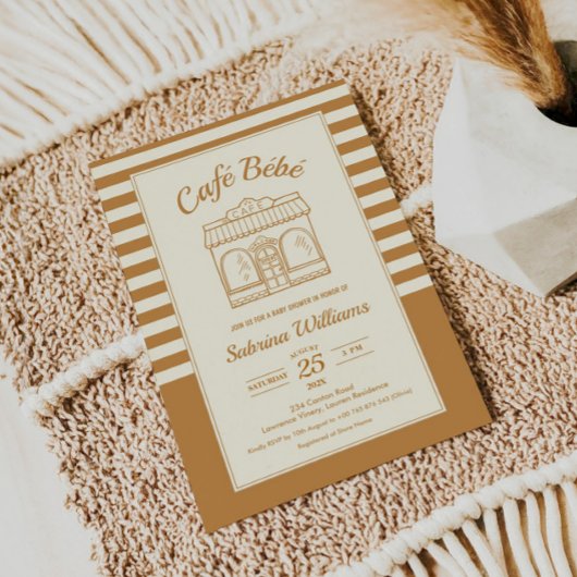 CAFÉ BÉBÉ COFFEE ベビーシャワー招待状 招待状