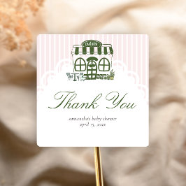 Cafe Bebe Coffee Baby Shower  スクエアシール