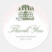 Cafe Bebe Coffee Baby Shower  ラウンドシール (正面)