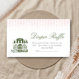 Cafe Bebe Coffee Baby Shower Diaper Raffle エンクロージャーカード