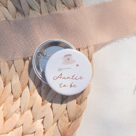 Cafe Bebe Cute French Baby Shower Auntie To Be 缶バッジ
