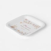 Cafe Bebe French Bakery Watercolor Baby Shower ペーパープレート (傾斜あり)