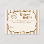 Cafe Bebe French Coffee Diaper Raffle Baby Shower エンクロージャーカード (正面)