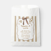 Cafe Bebe French Coffee Shop Baby Shower Favors フェイバーバッグ (正面)