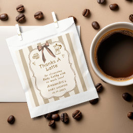 Cafe Bebe French Coffee Shop Baby Shower Favors フェイバーバッグ