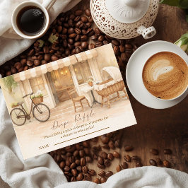 Cafe Bebe Gender Neutral Elegant Brown Baby Shower エンクロージャーカード