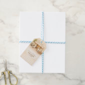 Cafe Bebe Gender Neutral Elegant Brown Baby Shower ギフトタグ (より糸付き)