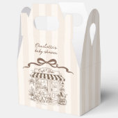 Cafe Bebe Gender neutral Parisian Bow Baby Shower フェイバーボックス (見開き)