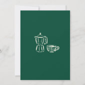 CAFÉ BÉBÉ GREEN COFFEE ベビーシャワーの招待状 招待状 (裏面)