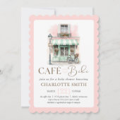Café Bébé Paris Themed Baby Shower 招待状 (正面)