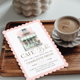 Café Bébé Paris Themed Baby Shower 招待状