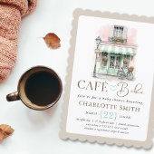 Café Bébé Paris Themed Baby Shower 招待状