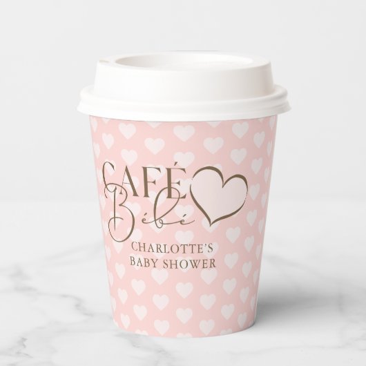 Café Bébé Paris Themed Baby Shower 紙コップ (裏面)