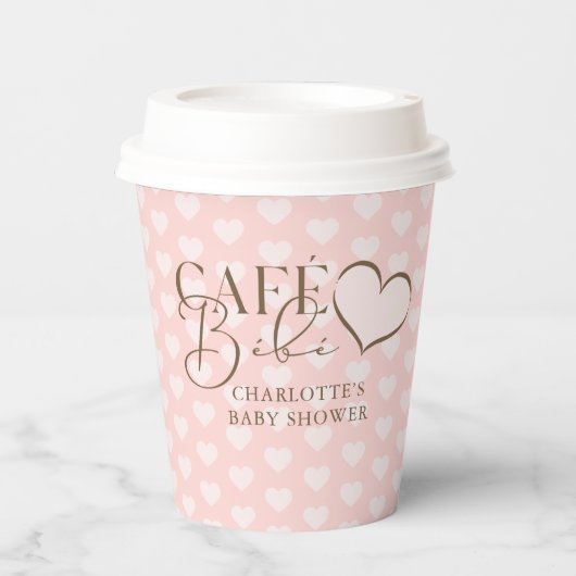 Café Bébé Paris Themed Baby Shower 紙コップ (正面)