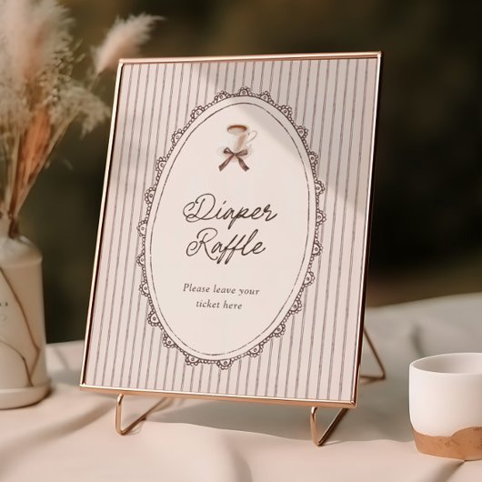 Cafe Bebe Vintage Diaper Raffle ポスター