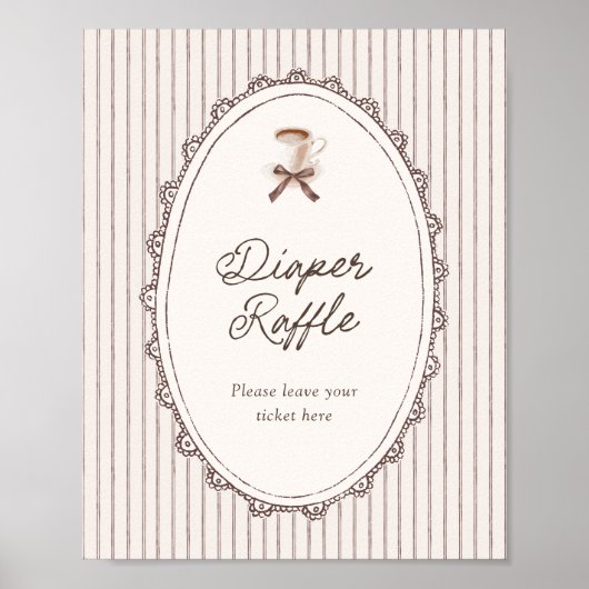 Cafe Bebe Vintage Diaper Raffle ポスター (正面)