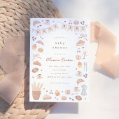 Cafe Bebe Watercolor Baby Shower 招待状