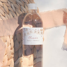 Cafe Bebe Watercolor Gender Neutral Baby Shower ペットボトルラベル
