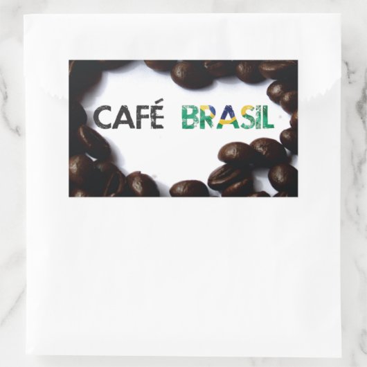 Café Brasil 長方形シール (バッグ)