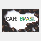 Café Brasil 長方形シール (正面)