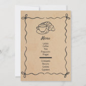 Cafe Coffee Party Birthday Invitation 招待状 (裏面)