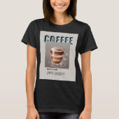 Café con indicaciones de valores nutricionales tシャツ (正面)