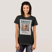 Café con indicaciones de valores nutricionales tシャツ (正面フル)