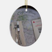 Cafe de Flore、パリ、フランス-食器セット、メニュー セラミックオーナメント (右)