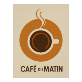 Café du matin ポスター