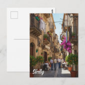 Cafe in Sicily Italy ポストカード (正面/裏面)