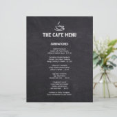 Cafe Menu QR code ordering black paper inserts (スタンド正面)