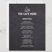 Cafe Menu QR code ordering black paper inserts (正面)