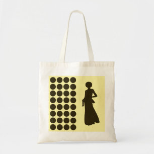 Café Mocha Cream Neutral Dots Fashion Silhouette トートバッグ