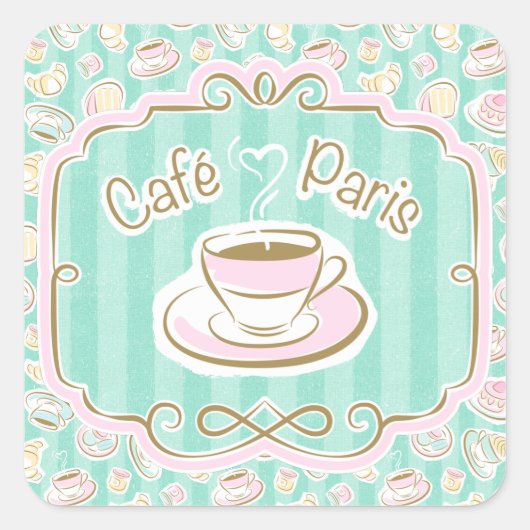 Café Paris スクエアシール (正面)