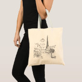 Cafe Paris Tote Bag トートバッグ (正面(商品))