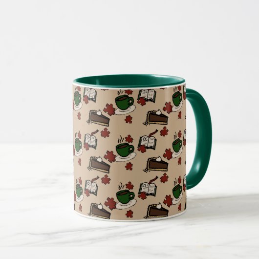 Cafe Pattern Mug マグカップ (正面右)