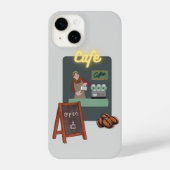 Cafe phone case iPhoneケース (裏面)