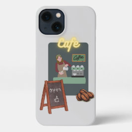 Cafe phone case iPhone 13ケース