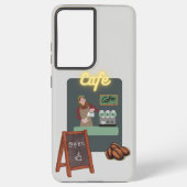 Cafe phone case samsung galaxyケース (裏面)
