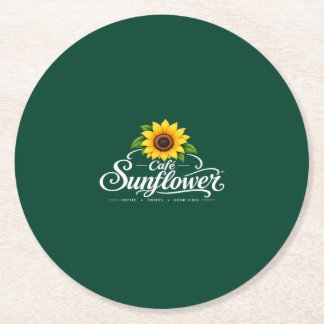 Cafe Sunflower Official Paper Coaster ラウンドペーパーコースター
